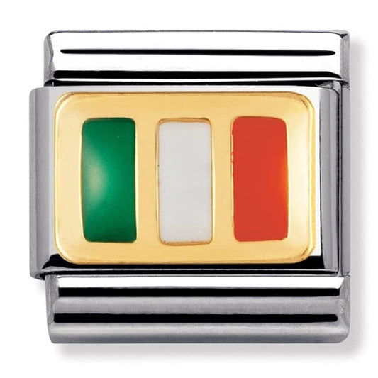 Nomination Classic Gold Ireland Flag Travel Charm Link 03023410