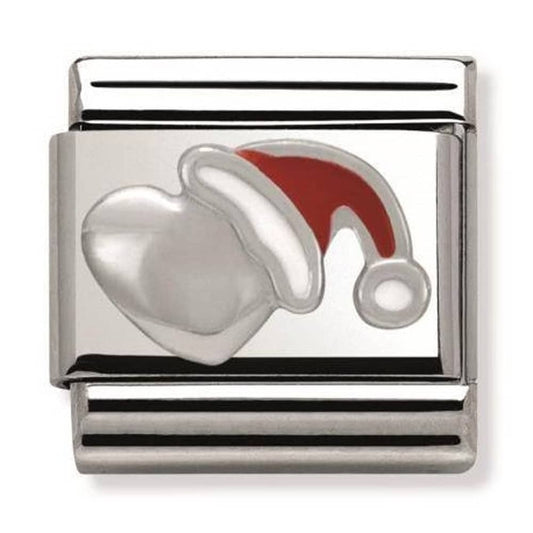 Nomination Classic Silver Heart Santa Hat Xmas Charm  33020405