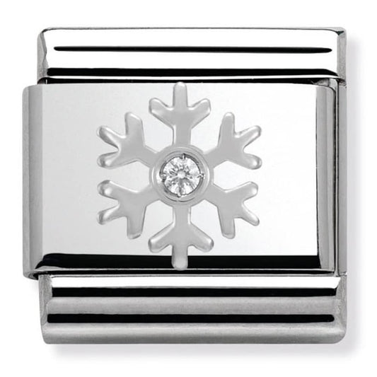 Nomination Classic Silver Snowflake Xmas Charm Link 33031302