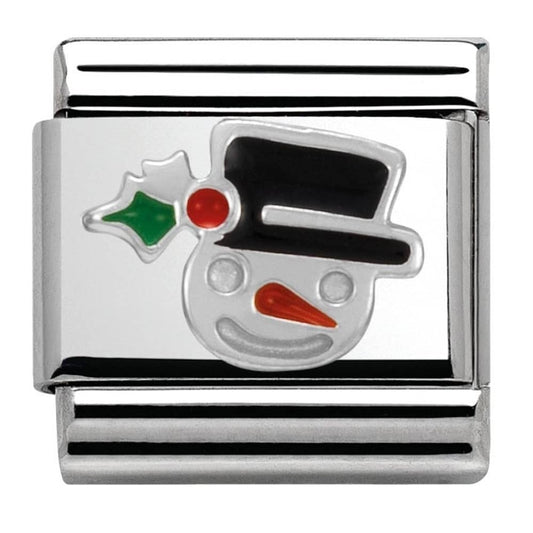 Nomination Classic Silver Snowman Xmas Charm Link 33020411