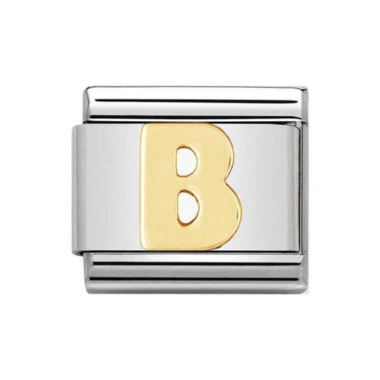 Nomination Gold Initial B Charm Link03010102
