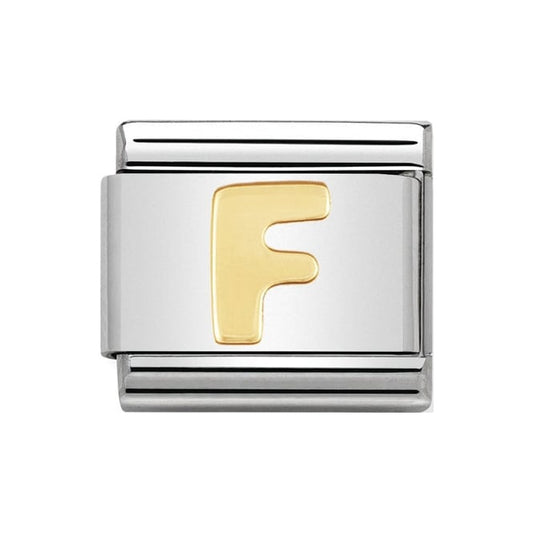 Nomination Gold Initial F Charm  Link03010106