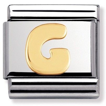Nomination Gold Initial G Charm Link 03010107