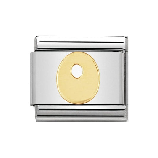 Nomination Gold Initial O Charm Link 03010115