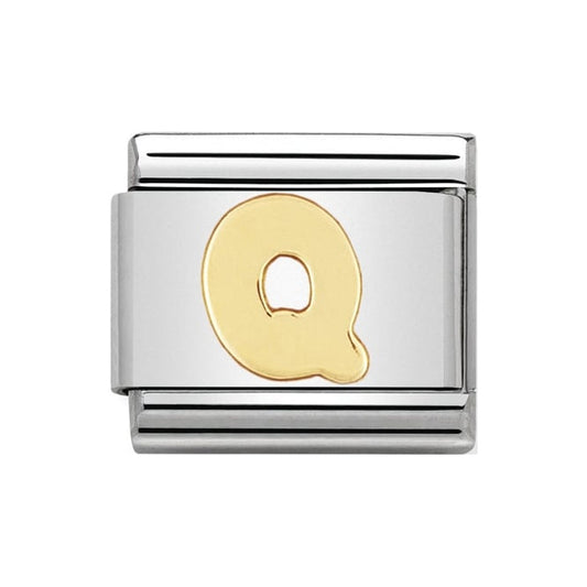 Nomination Gold Initial Q Charm Link 03010117