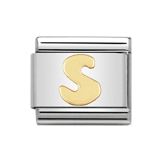 Nomination Gold Initial S Charm Link 03010119