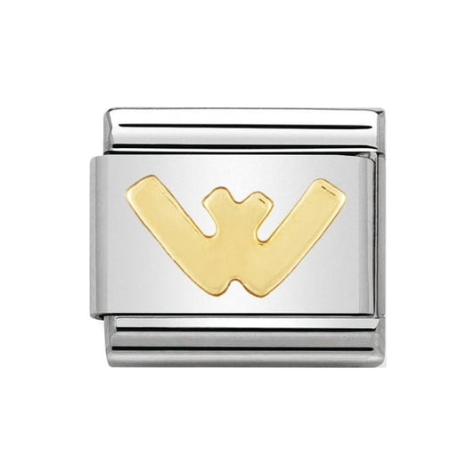 Nomination Gold Initial W Charm Link03010123