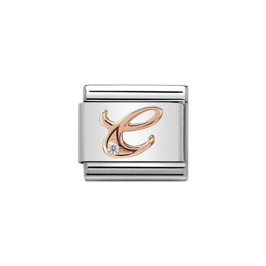 Nomination Rose Gold Initial C Charm Link 43031003