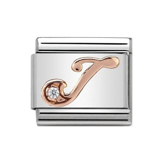 Nomination Rose Gold Initial J Charm Link43031010