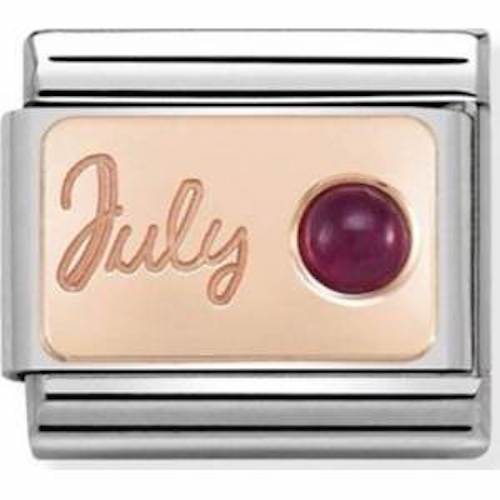 Nomination Rose Gold July Birthstone Charm Link 43050806