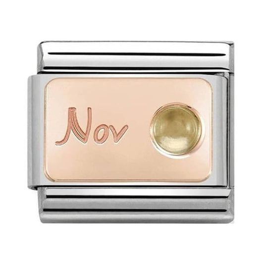 Nomination Rose Gold November Birthstone Charm Link 43050811