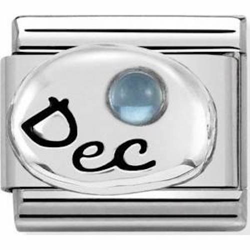 Nomination Silver December Birthstone Charm Link 33050512