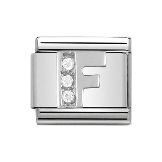 Nomination Silver Initial F Charm Link 33030106