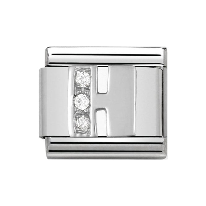 Nomination Silver Initial H Charm Link 33030108