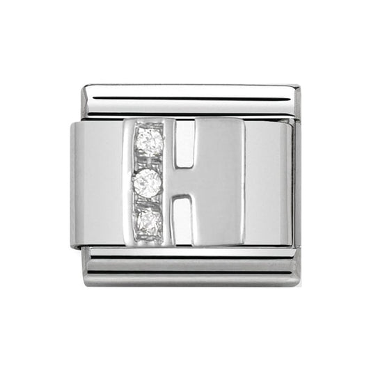 Nomination Silver Initial H Charm Link 33030108
