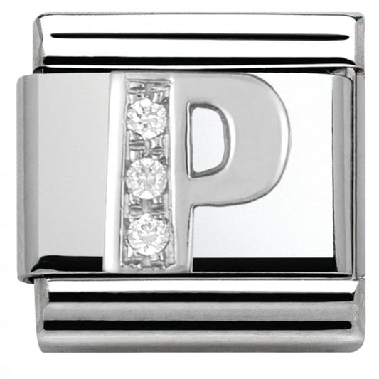 Nomination Silver Initial P Charm Link 33030116
