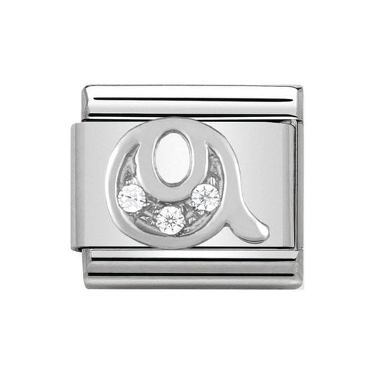 Nomination Silver Initial Q Charm Link 33030117