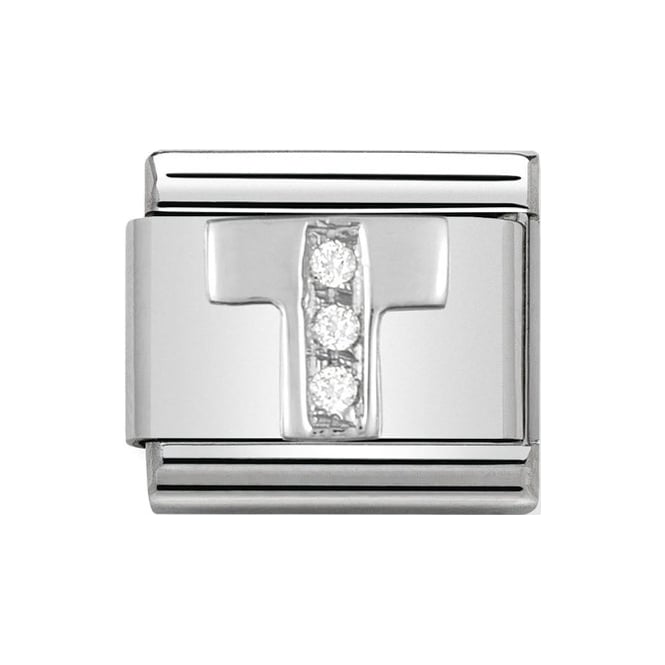 Nomination Silver Initial T Charm Link 33030120