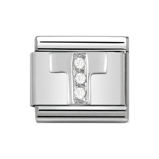 Nomination Silver Initial T Charm Link 33030120
