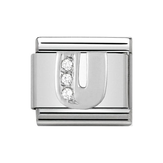Nomination Silver Initial U Charm Link 33030121