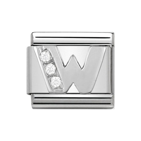Nomination Silver Initial W Charm Link 33030123
