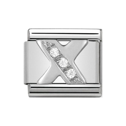 Nomination Silver Initial X Charm Link33030124