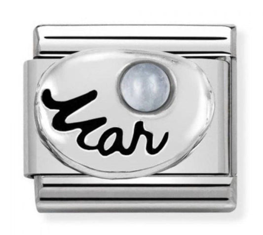 Nomination Silver March Birthstone Charm Link 33050503