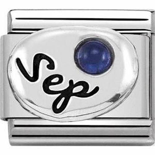 Nomination Silver September Birthstone Charm Link 33050509