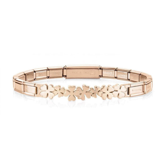 Nomination Trendsetter Rose Gold Good Luck Clover Bracelet
