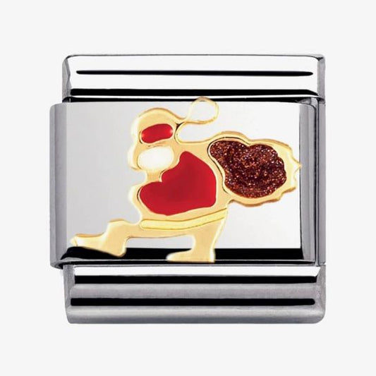 Nomination Classic Gold Santa Sack Xmas Charm Link 03022510