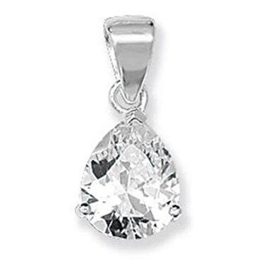 Silver 10x8 Pear Shaped Pendant PLP696B