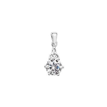Silver Celtic Style CZ Pendant PLP282A